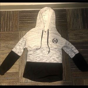 Small iris sports Black White Grey Love Hoodie